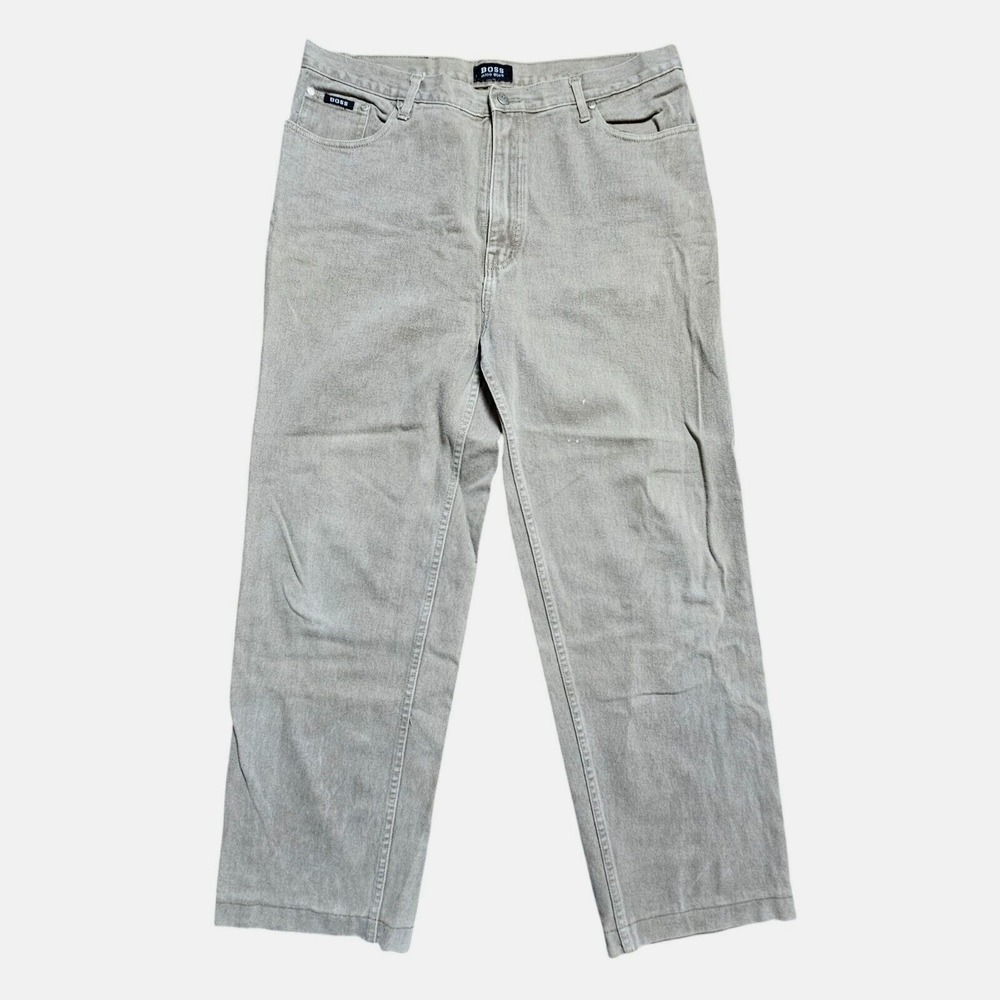 BOSS Hugo Boss Select Line Jeans Mens Beige Straight Leg Denim Size 36 x‎ 29